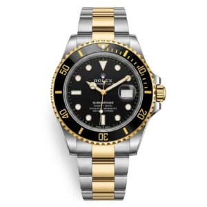 RLX 026 - Silver Golden 2Tone Rlx Style Submariner Two Tone Watch for Men – Stainless Steel & Gold Luxury Waterproof Analog Watch