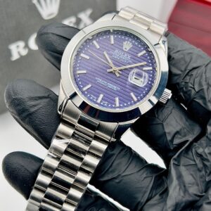 RLX 014- Silver Kit with Blue Dial Premium Oyster Perpetual Datejust Luxury Watch for Men – High-End Stainless Steel Finish – Waterproof & Elegant Design