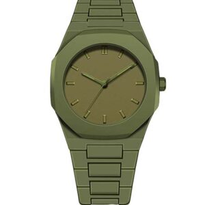 Green Arabic Aura Full Fiber Watch – High Quality, No Date Display