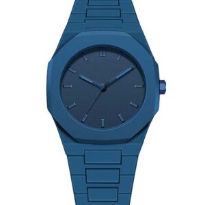 Blue Arabic Aura Full Fiber Watch – High Quality, No Date Display