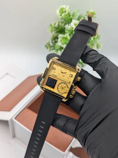 Skmei – 1584 – Sports Quartz Waterproof Tiple time – Silver/Brown-Leather - Image 7