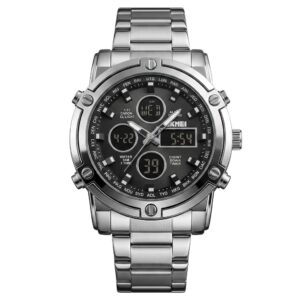 SKMEI 2210 SKMEI Black Dail Premium Luxury Waterproof Men's Watch | Original Chronograph Stainless Steel Wrist Watch | Free Box + Free Delivery